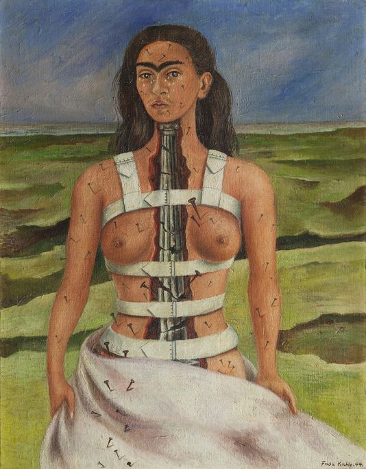 "La colonne brisée", de Frida Kahlo (1944). | Mexico Xochimilco/museo dolores olmedo