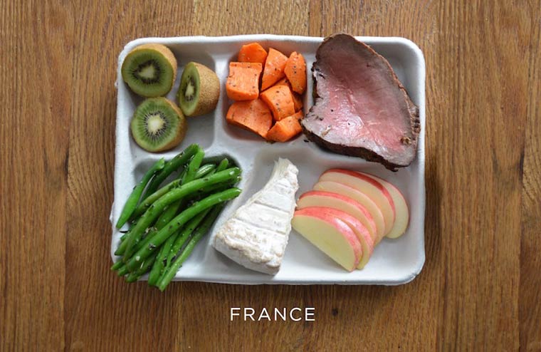 Bœuf, carottes, haricots verts, fromage et fruits frais. © Sweetgreen. Tous les droits réservés.