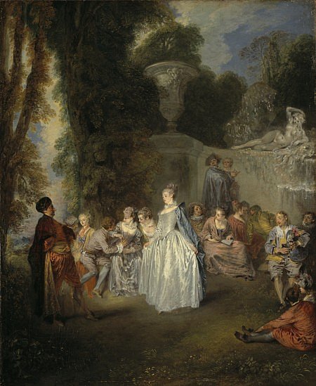 Jean Antoine Watteau Fêtes vénitiennes  1718 - 1719 Edimbourg, Scottish National Gallery - NG 439 © Photography National Galleries of Scotland, Edinburgh