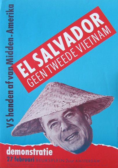 Wild Plakken, "El Salvador geen tweede Vietnam" (le Salavador, pas de deuxième Vietnam), 1982