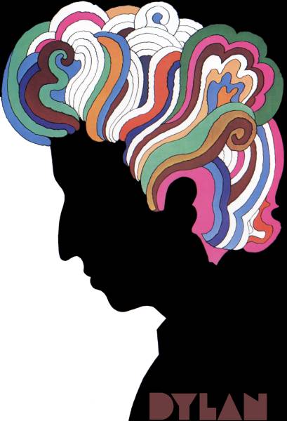 Milton Glaser, poster for Bob Dylan's album Greatest Hits, 1968