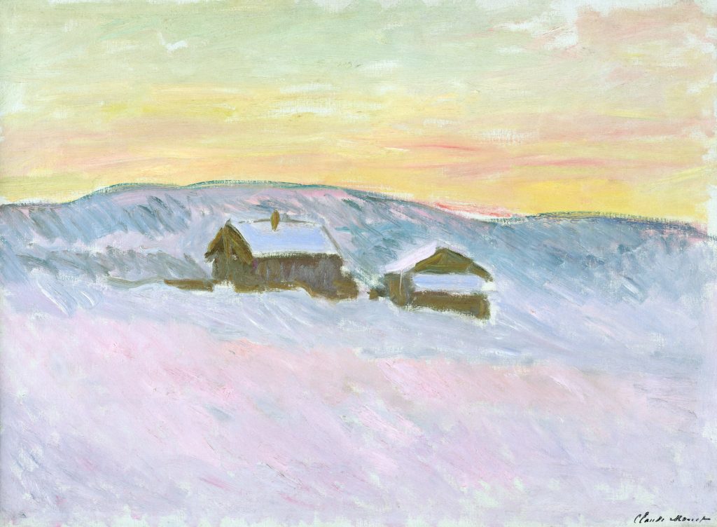 MMT 170160 Norwegian Landscape, Blue Houses, 1895 (oil on canvas) Monet, Claude (1840-1926) MUSEE MARMOTTAN MONET, PARIS, ,