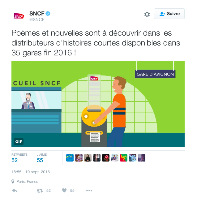 Capture d'écran - Twitter SNCF